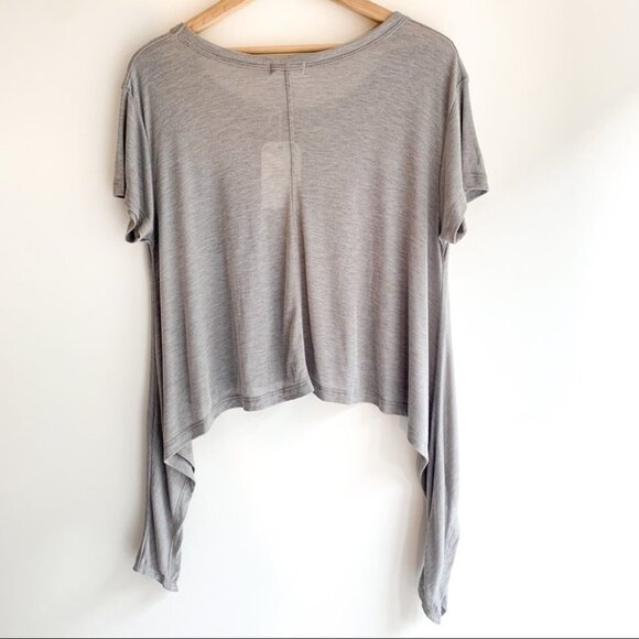 Revolve LNA Ribbon Tee Top T-Shirt Asymmetric Hem Short Sleeve Tie up side Small - Picture 15 of 16